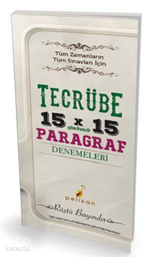 Tecrübe 15x15 Çözümlü Paragraf Denemeleri