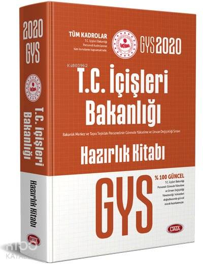 Data Yayınları 2020 GYS T.C. İçişleri Bakanlığı Hazırlık Kitabı