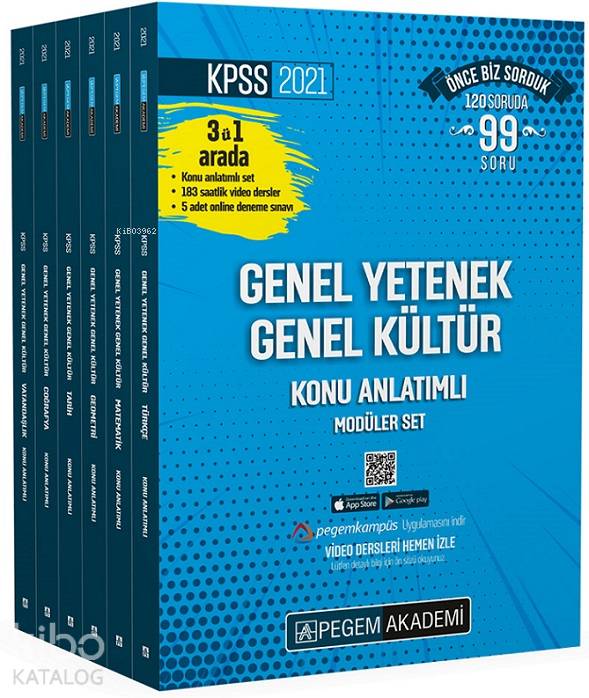 2021 KPSS Genel Yetenek Genel Kültür Konu Anlatımlı Modüler Set (6 Kitap) + En Güncel Video Dersler