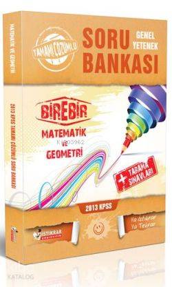 KPSS Genel Yetenek Tamamı Çözümlü Bire Bir Matematik-Geometri Soru Bankası