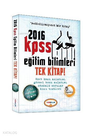 Yediiklim KPSS Eğitim Bilimleri Konu Anlatımlı Tek Kitap 2016