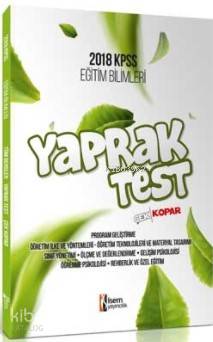 2018 KPSS Eğitim Bilimleri Çek Kopar Yaprak Test