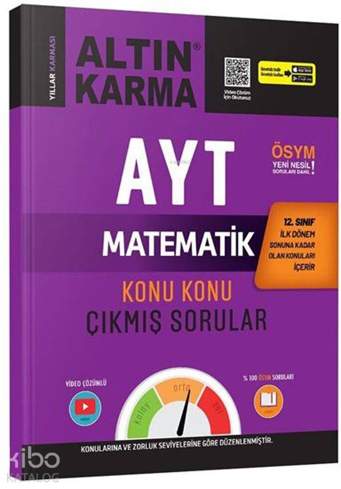  Altın Karma Yayınları AYT 12 Sınıf 1 Dönem Matematik Konu Konu Çıkmış Sorular 2020 Özel Altın Karma | Altın Karma Yayınları AYT 12 Sınıf 1 Dönem Matematik Konu Konu Çıkmış Sorular 2020 Özel Altın Karma | Altın Karma Yayınları (Hazırlık) | 9786057582867 