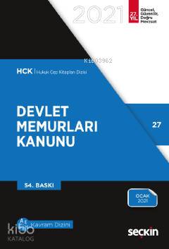 Devlet Memurları Kanunu | Kolektif | Remzi Özmen | Seçkin Yayıncılık | 9789750265969 | 