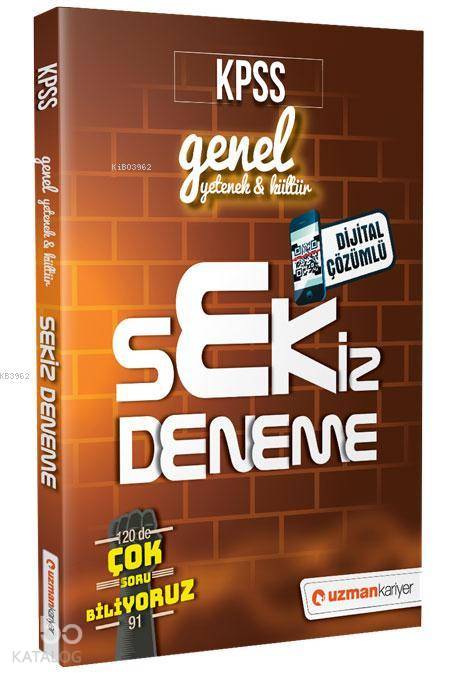 2019 KPSS Genel Yetenek ve Genel Kültür Sekiz Deneme; Dijital Çözümlü