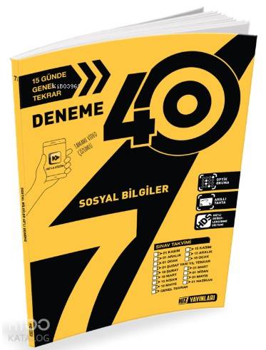 Hız Yayınları 7. Sınıf Sosyal Bilgiler 40 Deneme Hız 