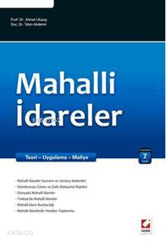  Mahalli İdareler Teori Uygulama Maliye | Mahalli İdareler Teori Uygulama Maliye | Ahmet Ulusoy | Tekin Akdemir | Ahmet UlusoyTekin Akdemir | Seçkin Yayıncılık | 9789750218361 
