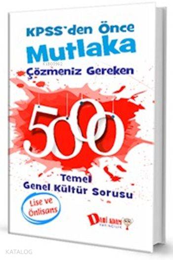 KPSS Lise-Önlisans 5000 Temel Genel Kültür Sorusu 2016