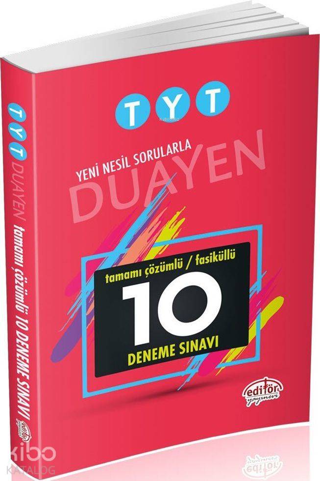Editör Yayınları TYT Duayen Tamamı Çözümlü 10 Fasikül Deneme Sınavı Editör 