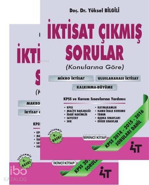 İktisat Çıkmış Sorular 2 Cilt; Konularına Göre