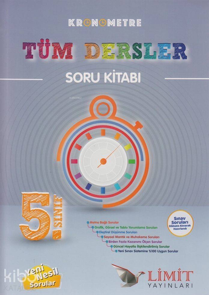 Limit Yayınları 5. Sınıf Tüm Dersler Kronometre Soru Kitabı Limit 