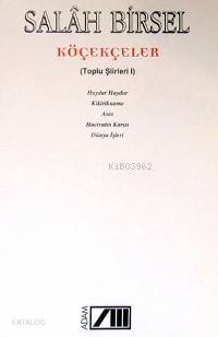  Köçekçeler Toplu Şiirleri 1 | Salah Birsel | Adam Yayınları | 9789754183955 | 