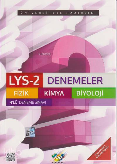 LYS 2 Denemeler Fizik Kimya Biyoloji 4lü Deneme Sınavı