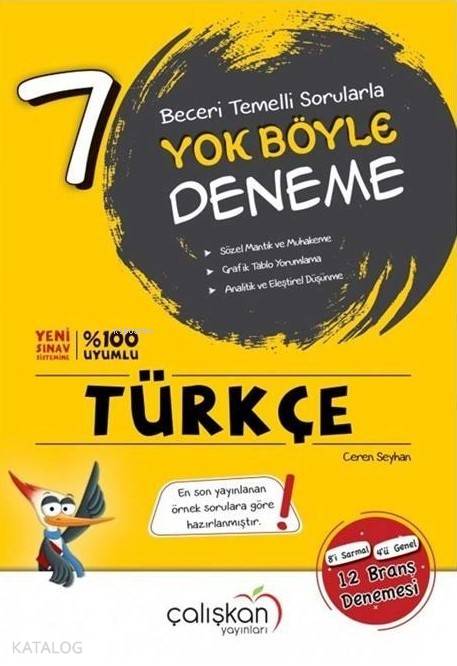 Çalışkan Yayınları 7. Sınıf Türkçe Yok Böyle Deneme Çalışkan 