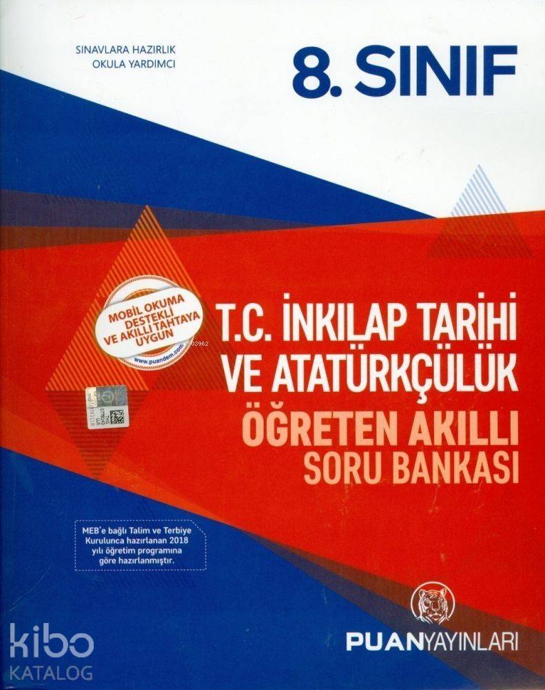 Puan Yayınları 8. Sınıf LGS T.C. İnkılap Tarihi ve Atatürkçülük Öğreten Akıllı Soru Bankası Puan 
