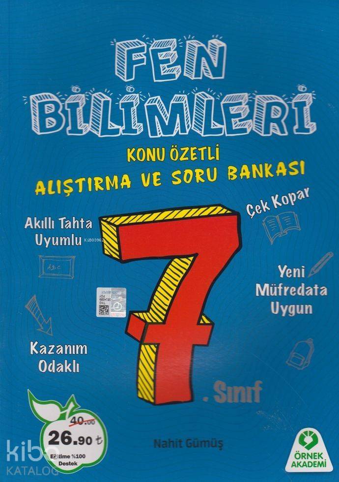 Örnek Akademi Yayınları 7. Sınıf Fen Bilimleri Konu Özetli Araştırma ve Soru Bankası Örnek Akademi 