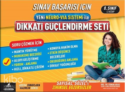 Sınav Başarısı İçin Yeni Neuro-Via Sistemi İle Dikkati Güçlendirme Seti 8. Sınıf (3 Kitap Takım)