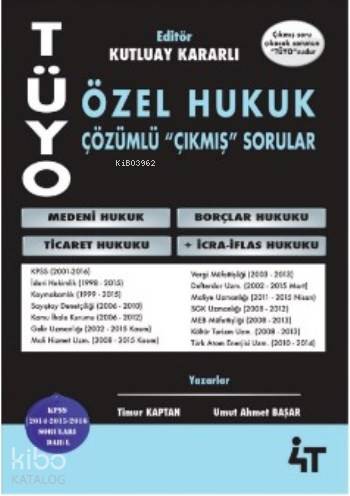 TÜYO Özel Hukuk Çözümlü Çıkmış Sorular