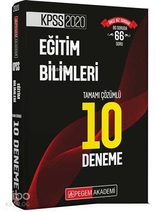 2020 KPSS Eğitim Bilimleri Tamamı Çözümlü 10 Deneme