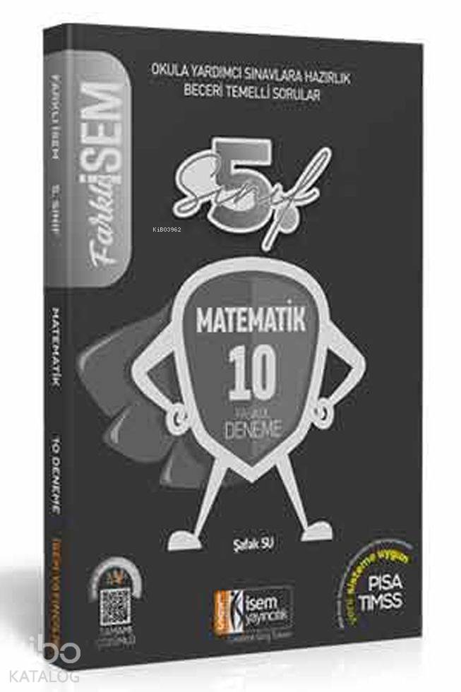 İsem Yayınları 5. Sınıf Matematik 10 Deneme Sınavı İsem 