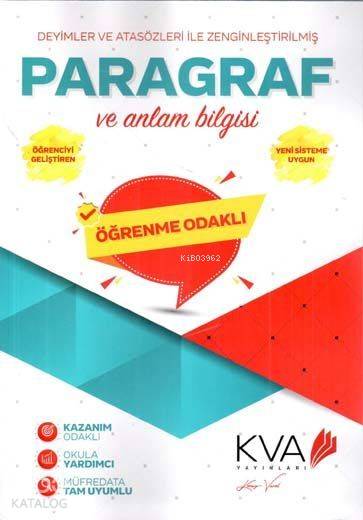 Koray Varol Yayınları 8. Sınıf LGS Paragraf  ve Anlam Bilgisi Koray Varol 
