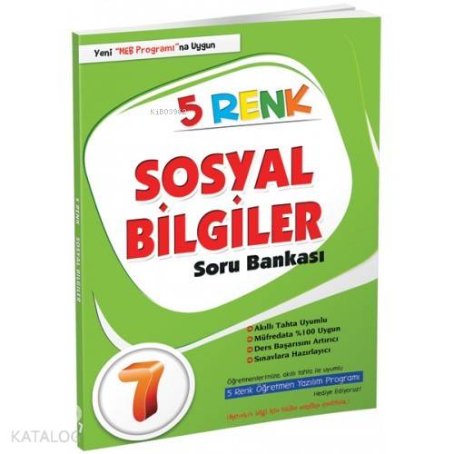 5 Renk Yayınları 7. Sınıf Sosyal Bilgiler Soru Bankası 5 Renk 