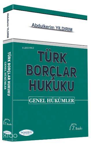 Türk Borçlar Hukuku Genel Hükümler