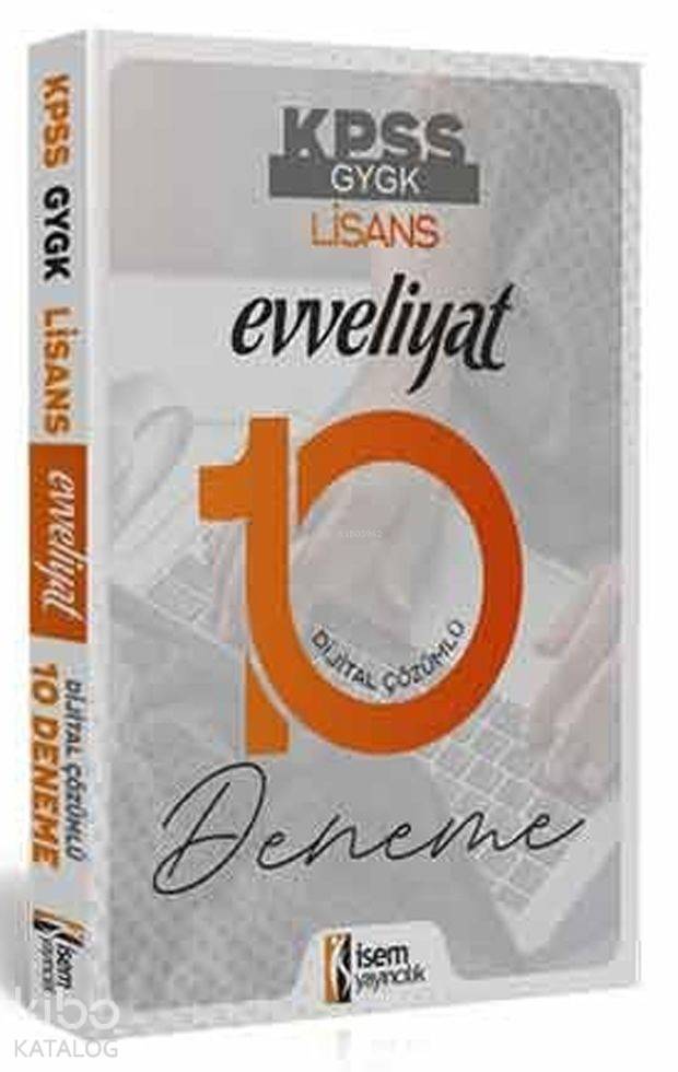 İsem Yayınları KPSS Genel Yetenek Genel Kültür Evveliyat Çözümlü 10 Deneme