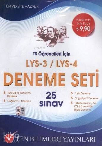 Fen TS Öğrencileri İçin LYS 3 LYS 4 Deneme Seti 25 Sınav