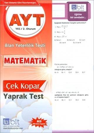  AYT Matematik Yaprak Test | AYT Matematik Yaprak Test | Kolektif | Bulut Eğitim ve Kültür Yayınları | 9789752461895 