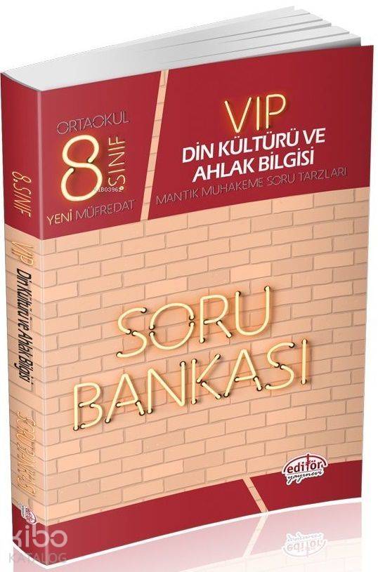 Editör Yayınları 8. Sınıf LGS VIP Din Kültürü ve Ahlak Bilgisi Soru Bankası Editör 