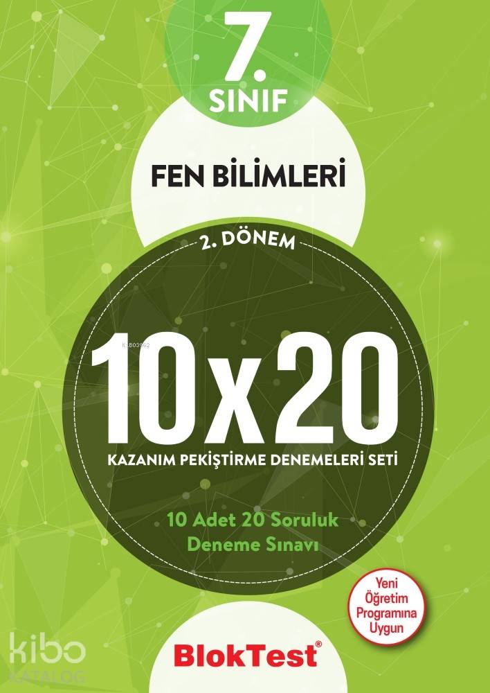 BlokTest Yayınları 7. Sınıf 2. Dönem Fen Bilimleri 10x20 Kazanım Pekiştirme Denemeleri Seti BlokTest 