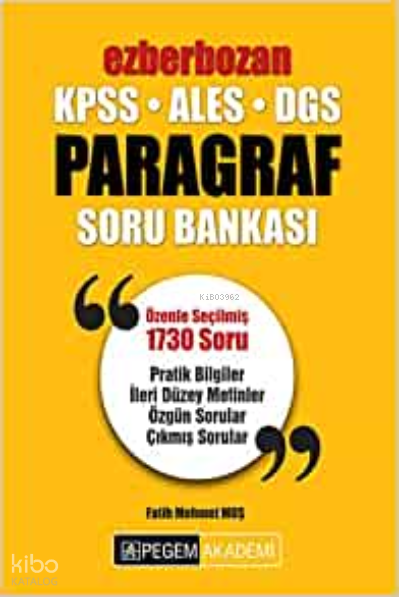 KPSS ALES DGS Paragraf Soru Bankası 2020