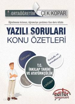 11. Sınıf T.C. İnkılap Tarihi ve Atatürkçülük Dersi Konu Özetli Yazılı Soruları; Çek Kopar - Öğretmene kılavuz, öğrenciye yardımcı lise ders kitabı
