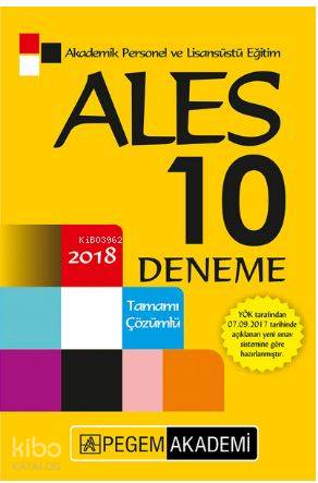 2018 ALES Tamamı Çözümlü 10 Deneme