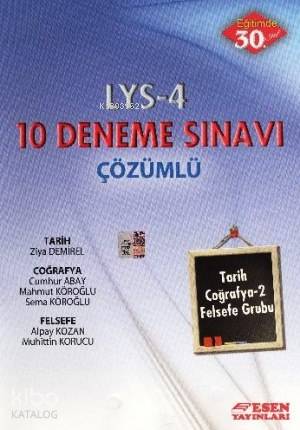 LYS 4 10 Deneme Sınavı Tarih Coğrafya 2 Gelsefe Grubu Çözümlü