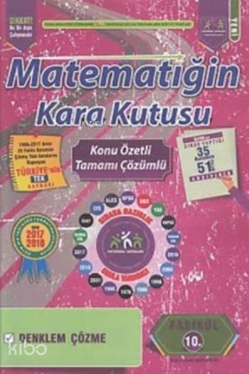 Matematiğin Kara Kutusu Konu Özetli Tamamı Çözümlü; 10. Fasikül