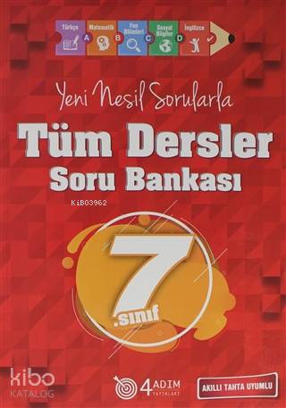 4 Adım - 7. Sınıf Tüm Dersler Soru Bankası