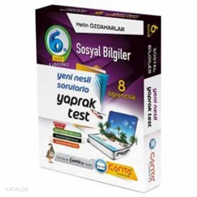 Çanta 6.Sınıf Kutu Yaprak Test Sosyal Bilgiler