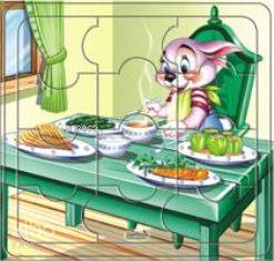 Yap-Boz Küçük Puzzule Paticik Yemekte