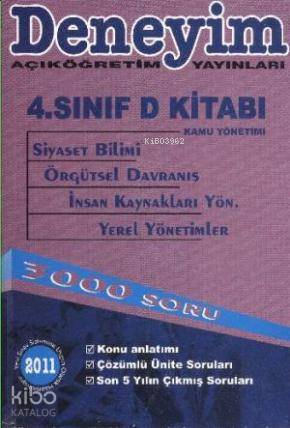 4. Sınıf| D Kitabı Kamu Yönetimi