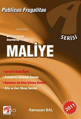Maliye - A Serisi; Kpss ve Kurum Sınavlarına Yönelik
