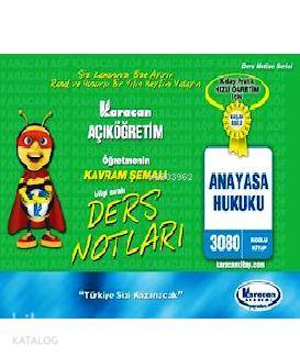2. Sınıf Anayasa Hukuku Kavram Şemalı Ders Notları Kod - 3080