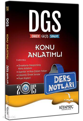 DGS Konu Anlatımlı Ders Notları 2015