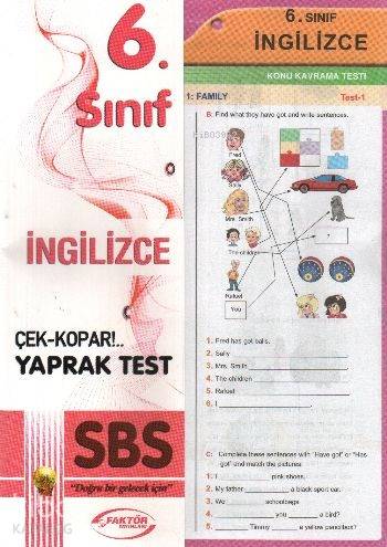 6. Sınıf İngilizce Yaprak Testler