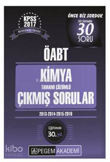 2017 KPSS ÖABT Kimya Tamamı Çözümlü Çıkmış Sorular