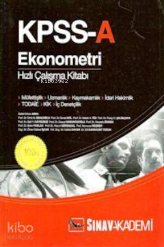  KPSSA Ekonometri Hızlı Çalışma Kitabı | KPSSA Ekonometri Hızlı Çalışma Kitabı | Komisyon | Erhan Arda | Sınav Yayınları | 9786054374151 