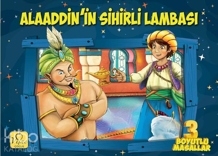  Alaaddinin Sihirli Lambası (Ciltli) Üç Boyutlu Masallar | Kolektif | Vişne Çocuk Yayınları | 9786052398302 | 