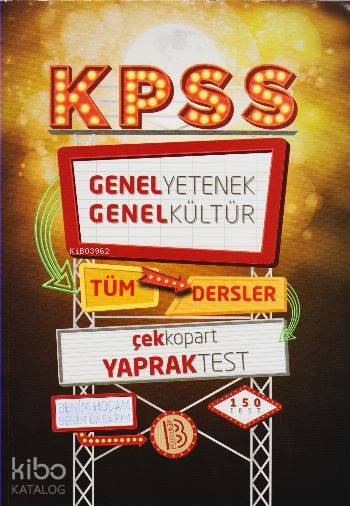 KPSS GYGK Tüm Dersler Çek Kopart Yaprak Test 2017