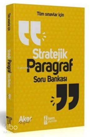 İsem Yayınları Tüm Sınavlar İçin Stratejik Paragraf Soru Bankası İsem 